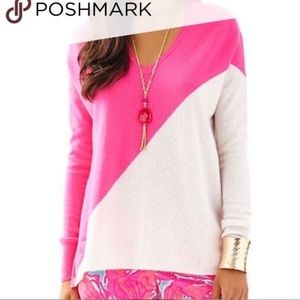 EUC Lilly Pulitzer Alessandra Cashmere Sweater S Pink